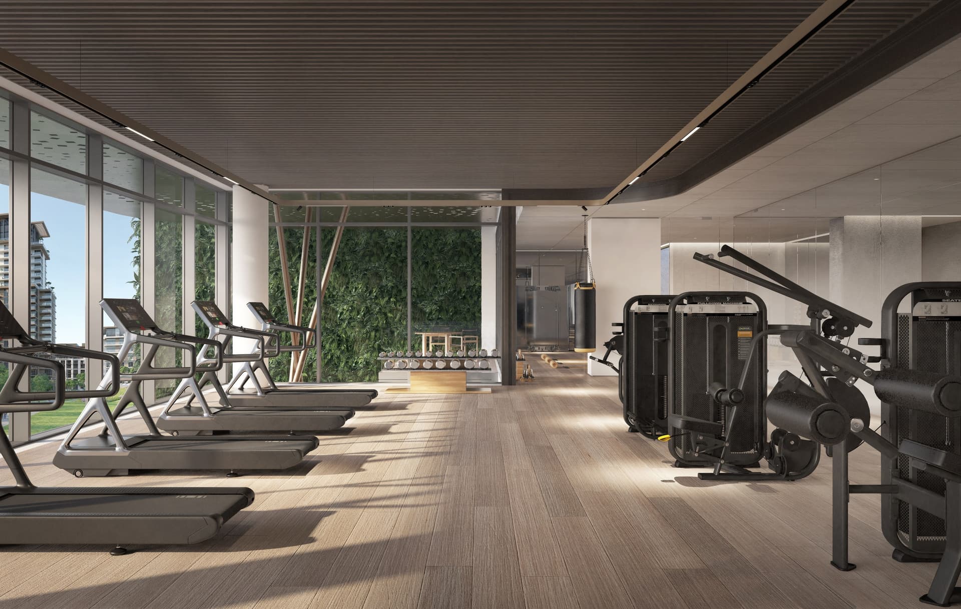 Central Park Plaza amenity Well Equipped Fitness Centre in City Walk, Dubai, by Meraas