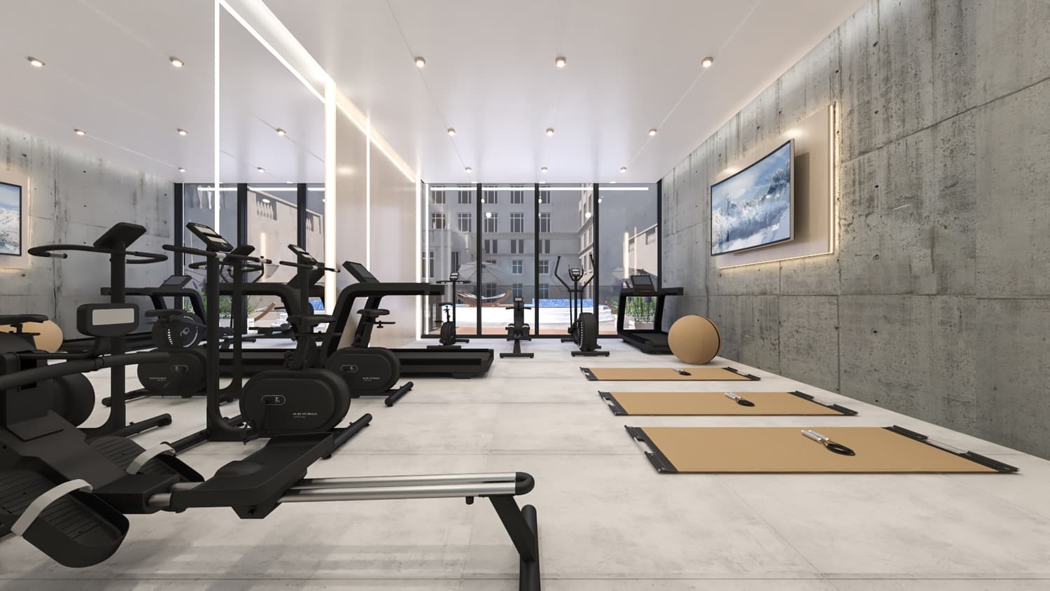 Chapter 01 by Newbury amenity Indoor Gym - Dubai International City, Dubai - by Newbury Developments