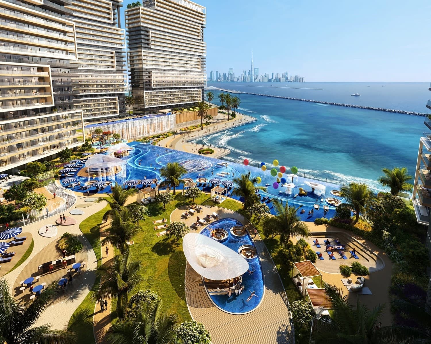 Chelsea Residences amenity Infinity Beach Pool - Maritime City, Dubai - by DAMAC