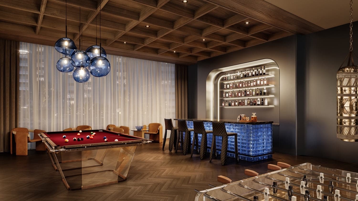 Chelsea Residences amenity Powerhouse Lounge - Maritime City, Dubai - by DAMAC