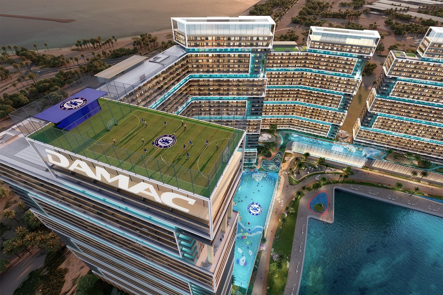 Chelsea Residences amenity Rooftop Pitch - Maritime City, Dubai - by DAMAC
