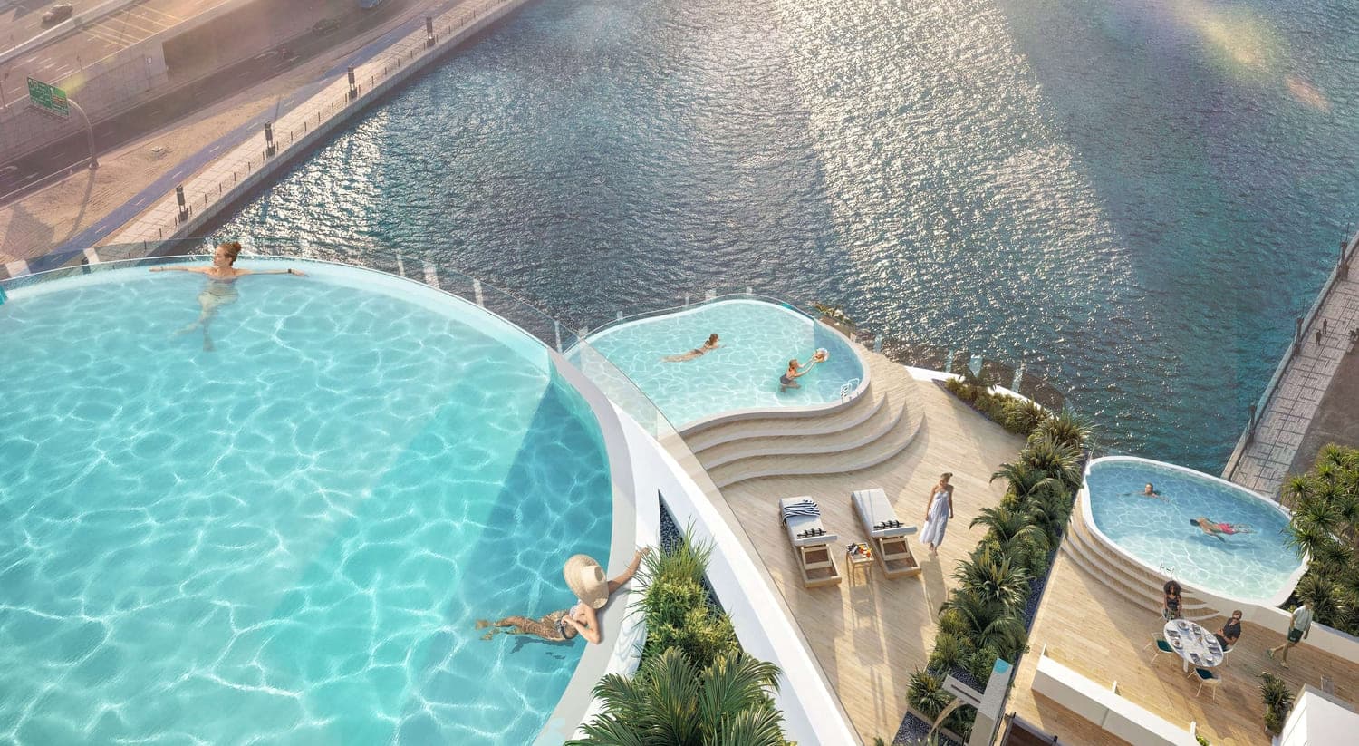 Chic Tower amenity Baths And Pools in Business Bay, Dubai, by DAMAC