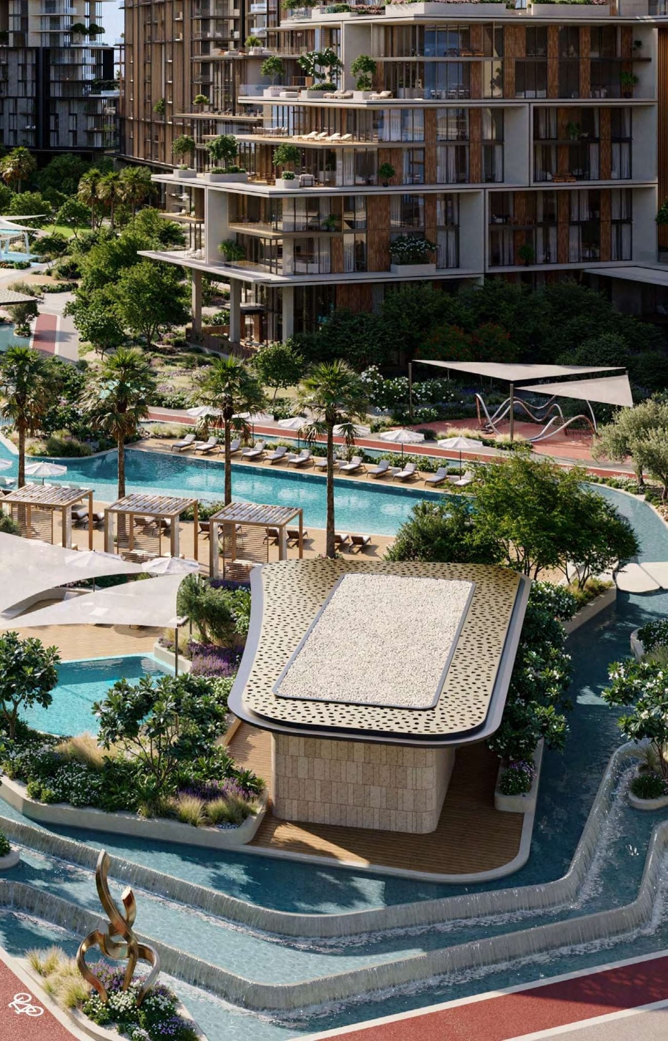 City Walk Crestlane amenity Cascading Water Features - City Walk, Dubai - by Meraas
