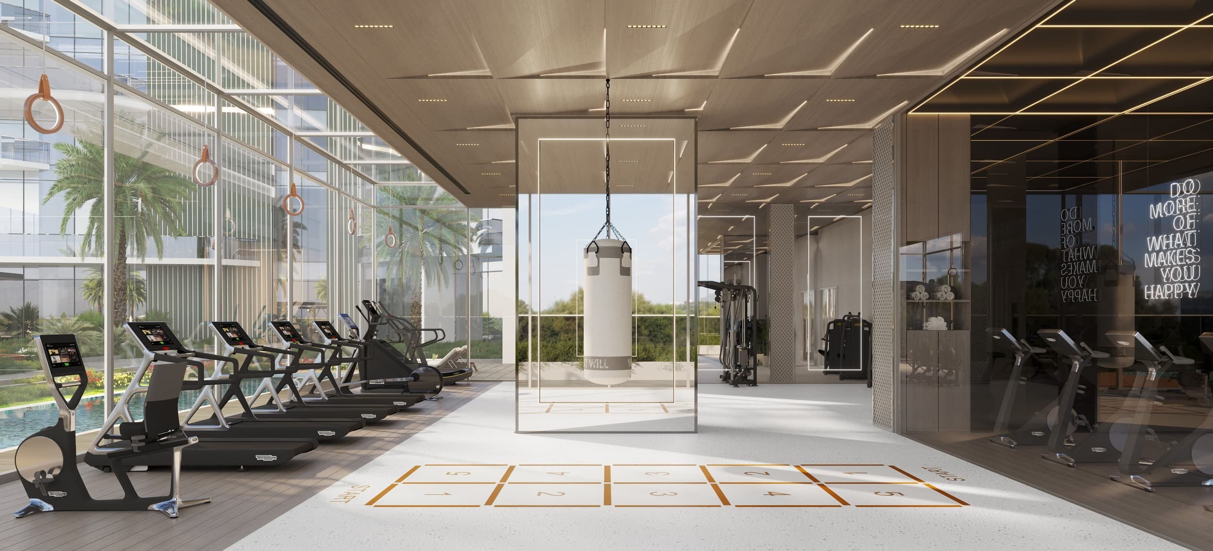 Claydon House amenity Elevated Gym - Bukadra, Dubai - by Ellington