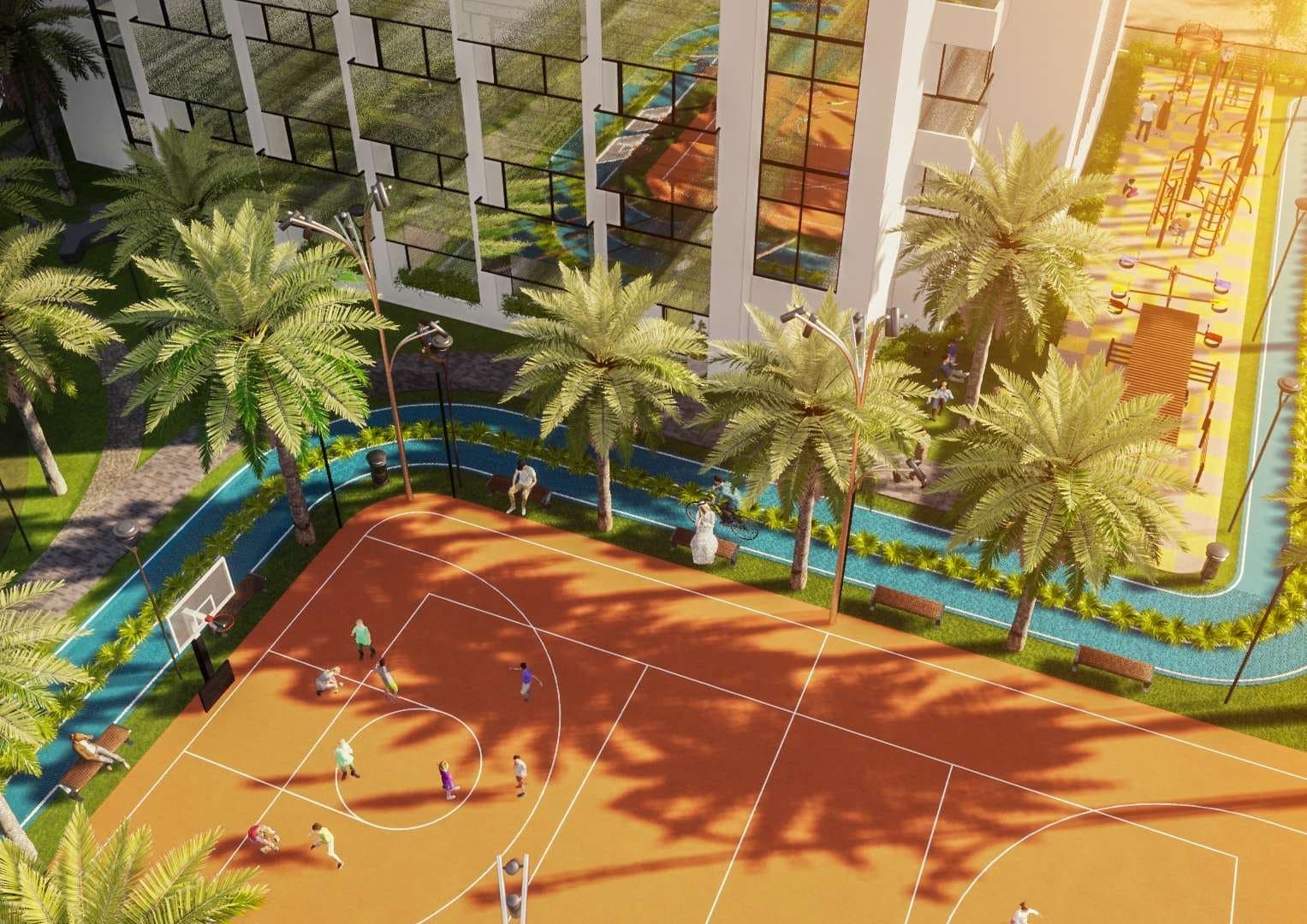 Cloud Tower amenity Basketball Court in JVT (Jumeirah Village Triangle), Dubai, by Tiger Group