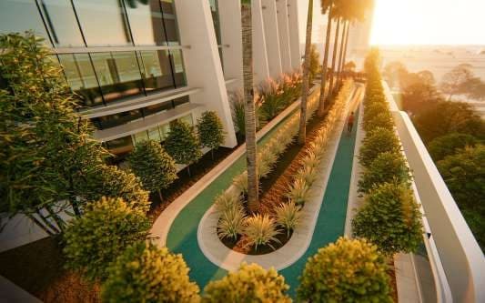 Cloud Tower amenity 250m Running And Walking Track in JVT (Jumeirah Village Triangle), Dubai, by Tiger Group