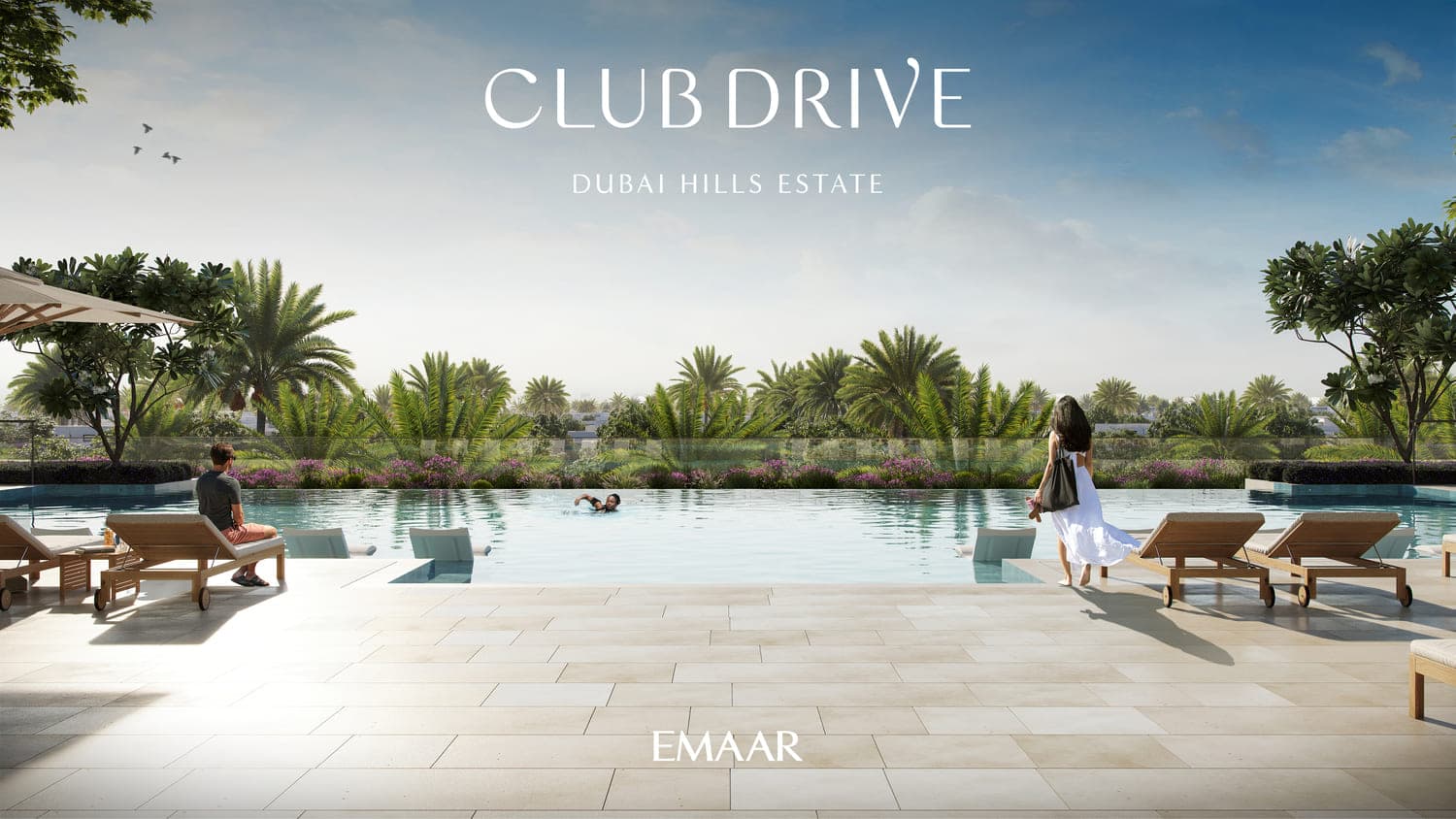 Club Drive amenity Infinity Pool & Pool Deck - Dubai Hills, Dubai - by Emaar