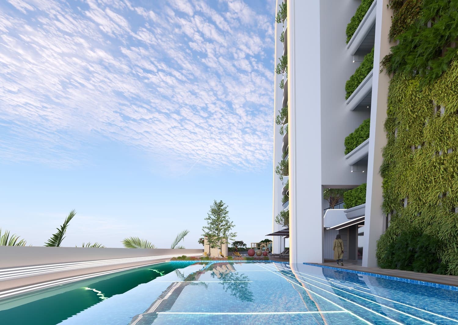 Colibri Views amenity Infinity Swimming Pool - Rak Central, Dubai - by Major Developments