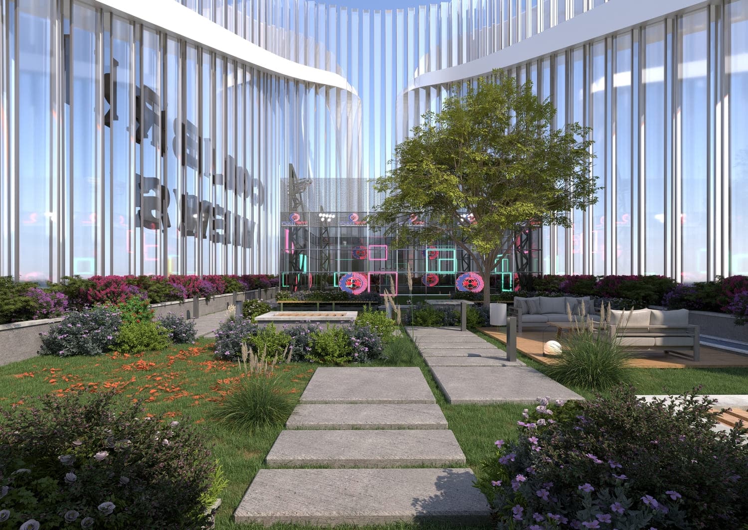 Colibri Views amenity Japanese Garden - Rak Central, Dubai - by Major Developments