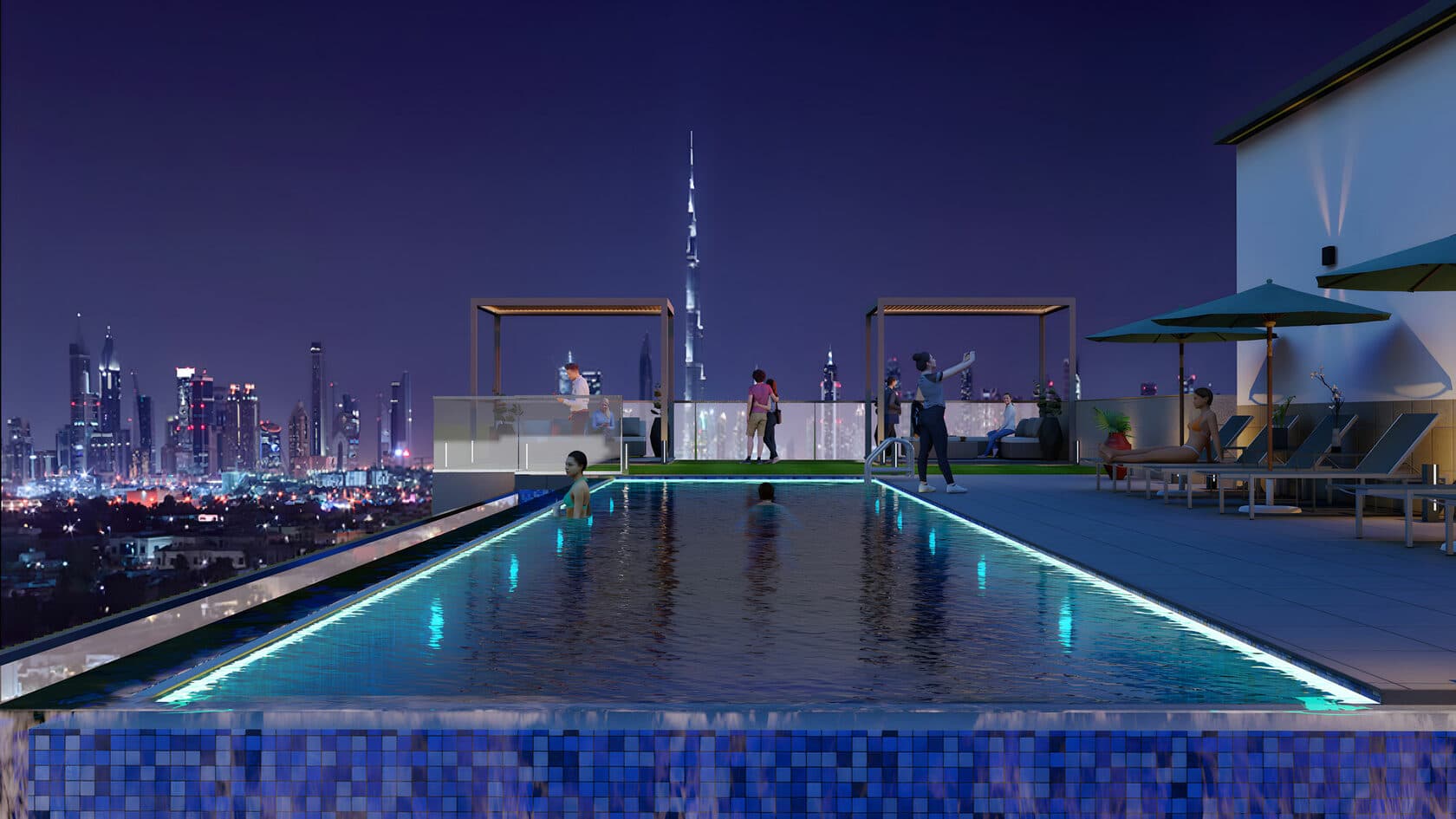 Confident Lancaster amenity Infinity Pool - Wadi Al Safa 2, Dubai - by Confident Group