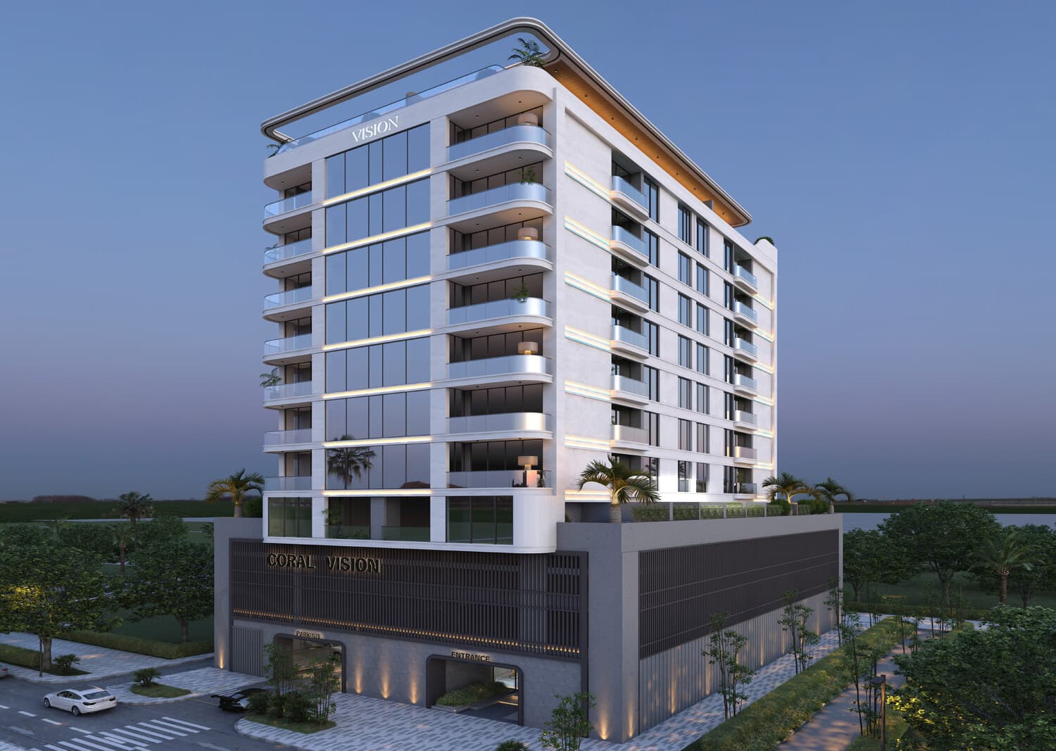Coral by Vision exterior view - Al Satwa, Dubai - by Vision Developments