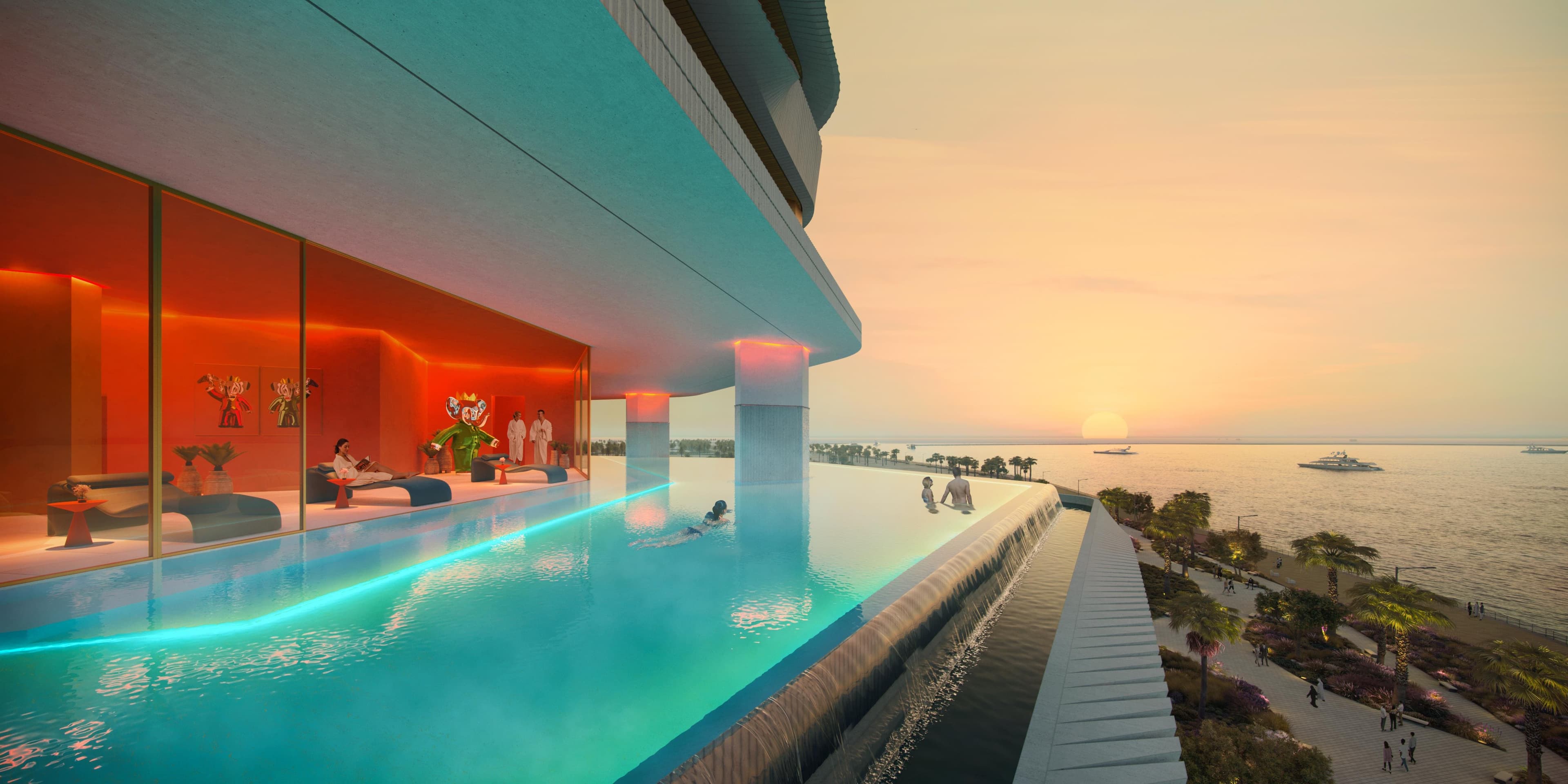 Coral Reef amenity 2 Swimming Pools - Maritime City, Dubai - by DAMAC