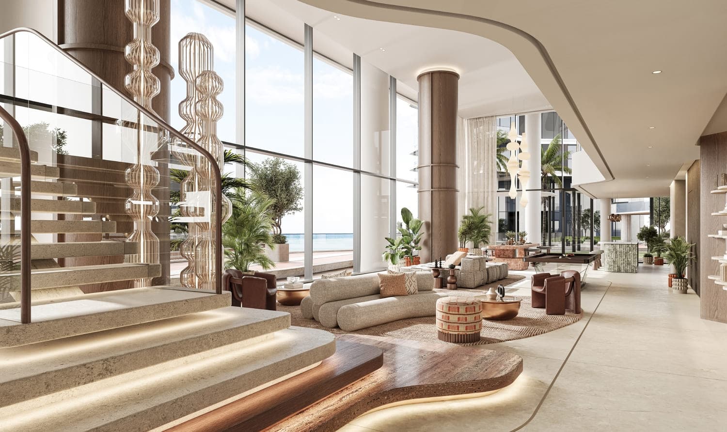 Costa Mare amenity Clubhouse in Al Marjan Island, Ras Al Khaimah, by Ellington