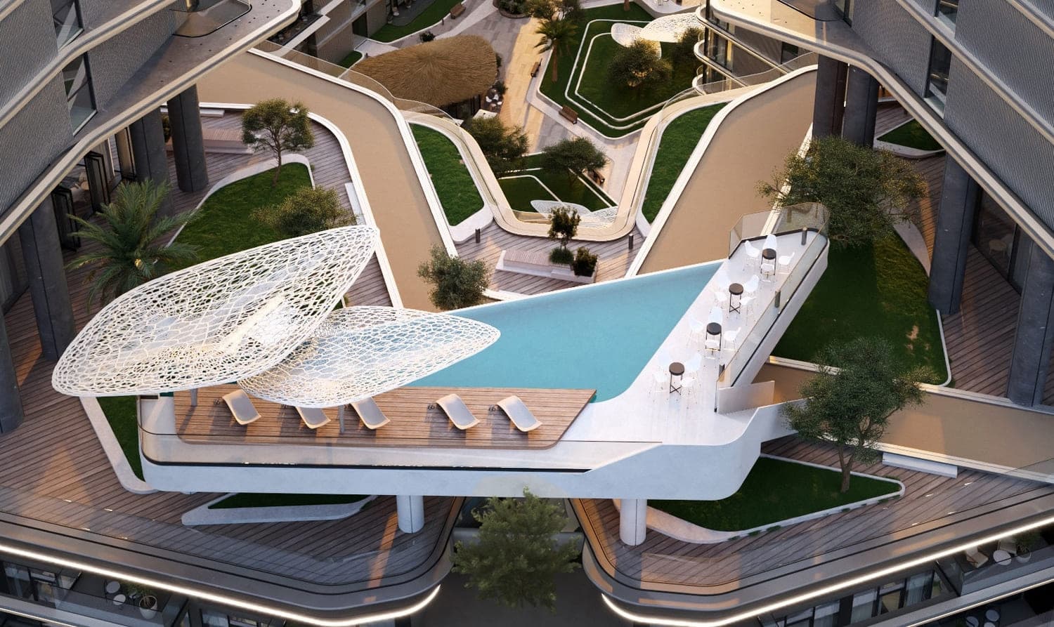Costa Mare amenity Horizon Pool - Al Marjan Island, Dubai - by Ellington