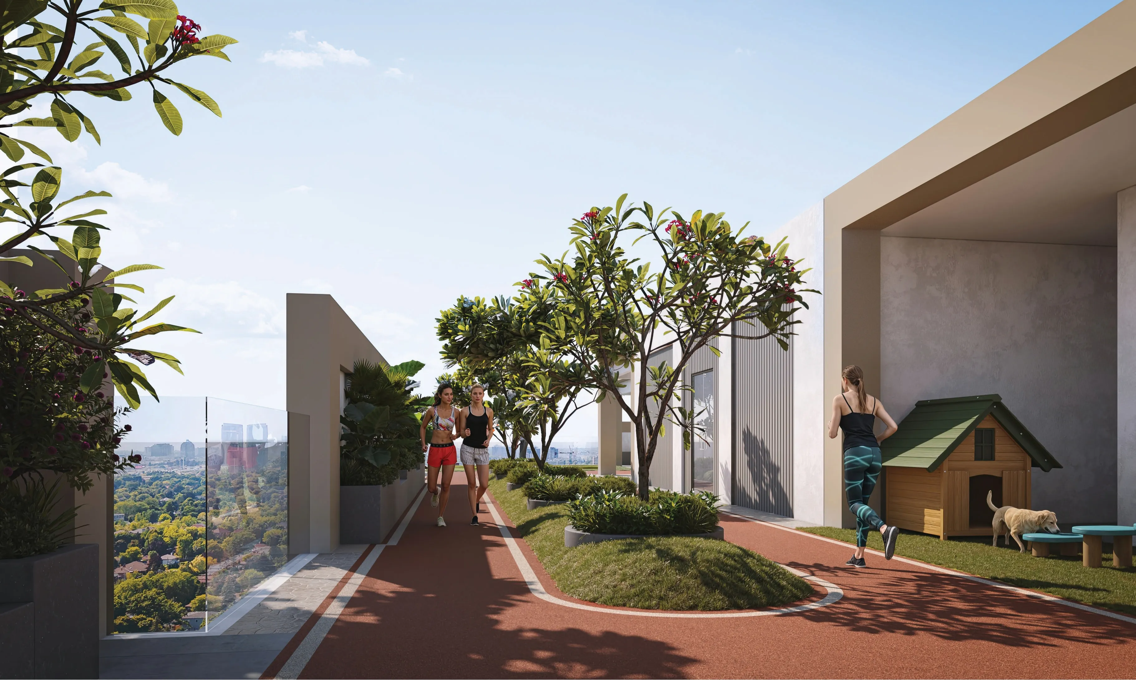 Courtyard One amenity Jogging Track & Pet Corner - Dubai South, Dubai - by Golden Light Real Estate Developments