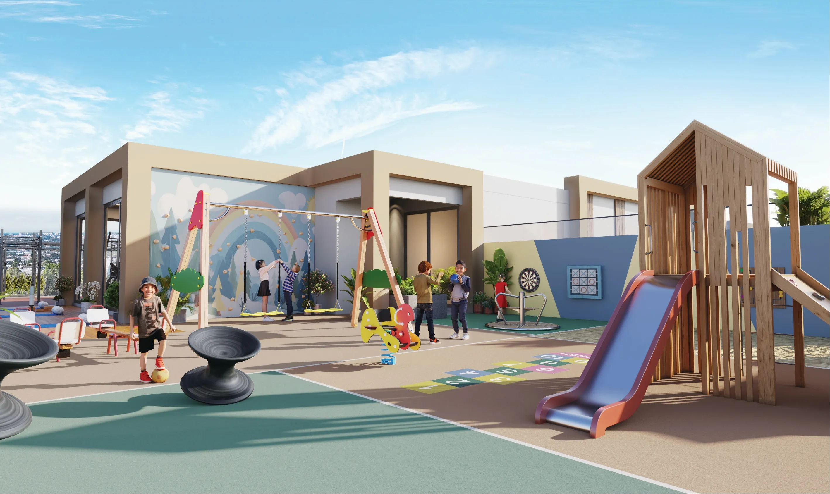 Courtyard One amenity Kid’s Play Area - Dubai South, Dubai - by Golden Light Real Estate Developments