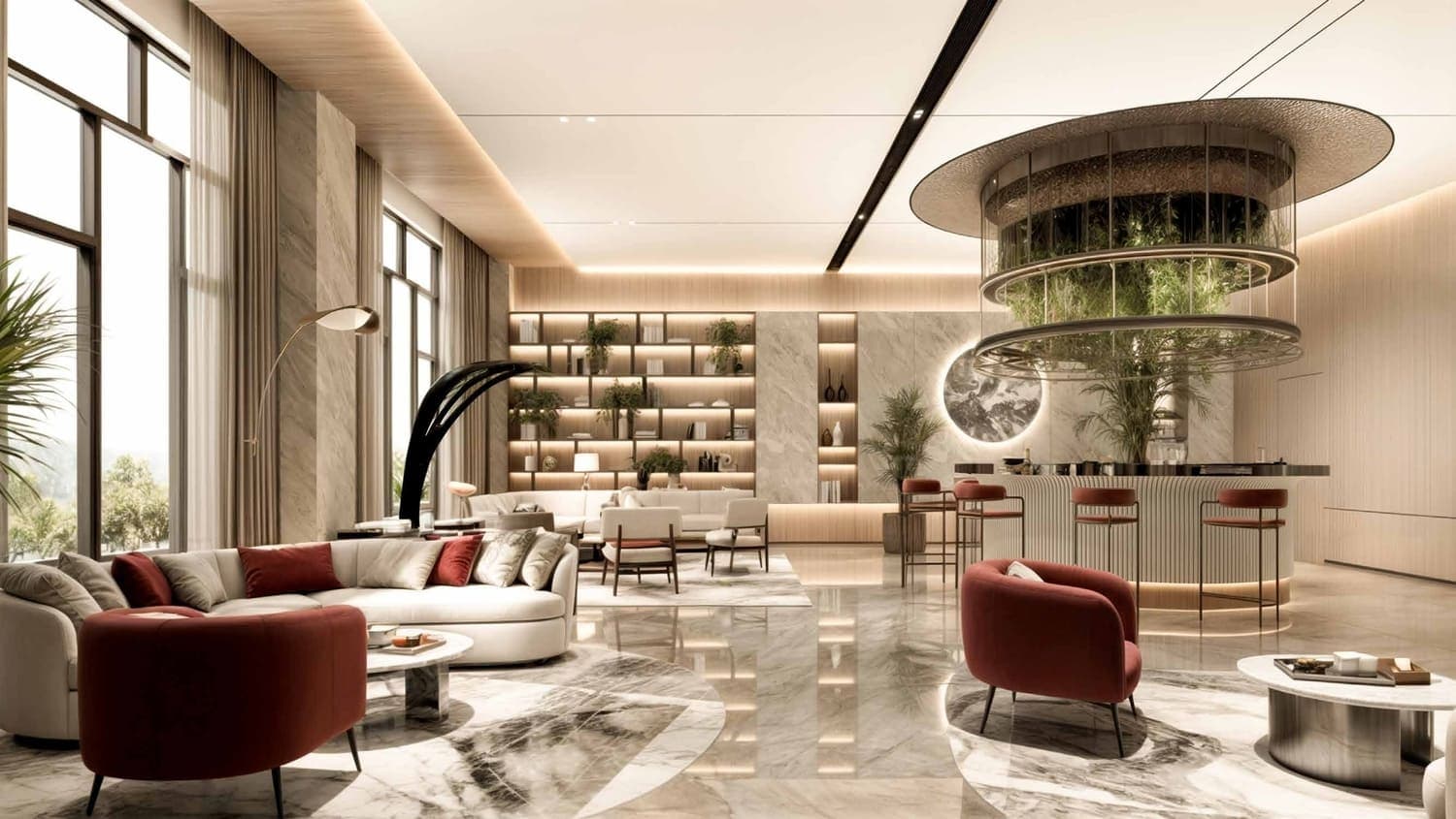 Cove Boulevard amenity Business Lounge - Dubailand Residence Complex, Dubai - by Imtiaz Development