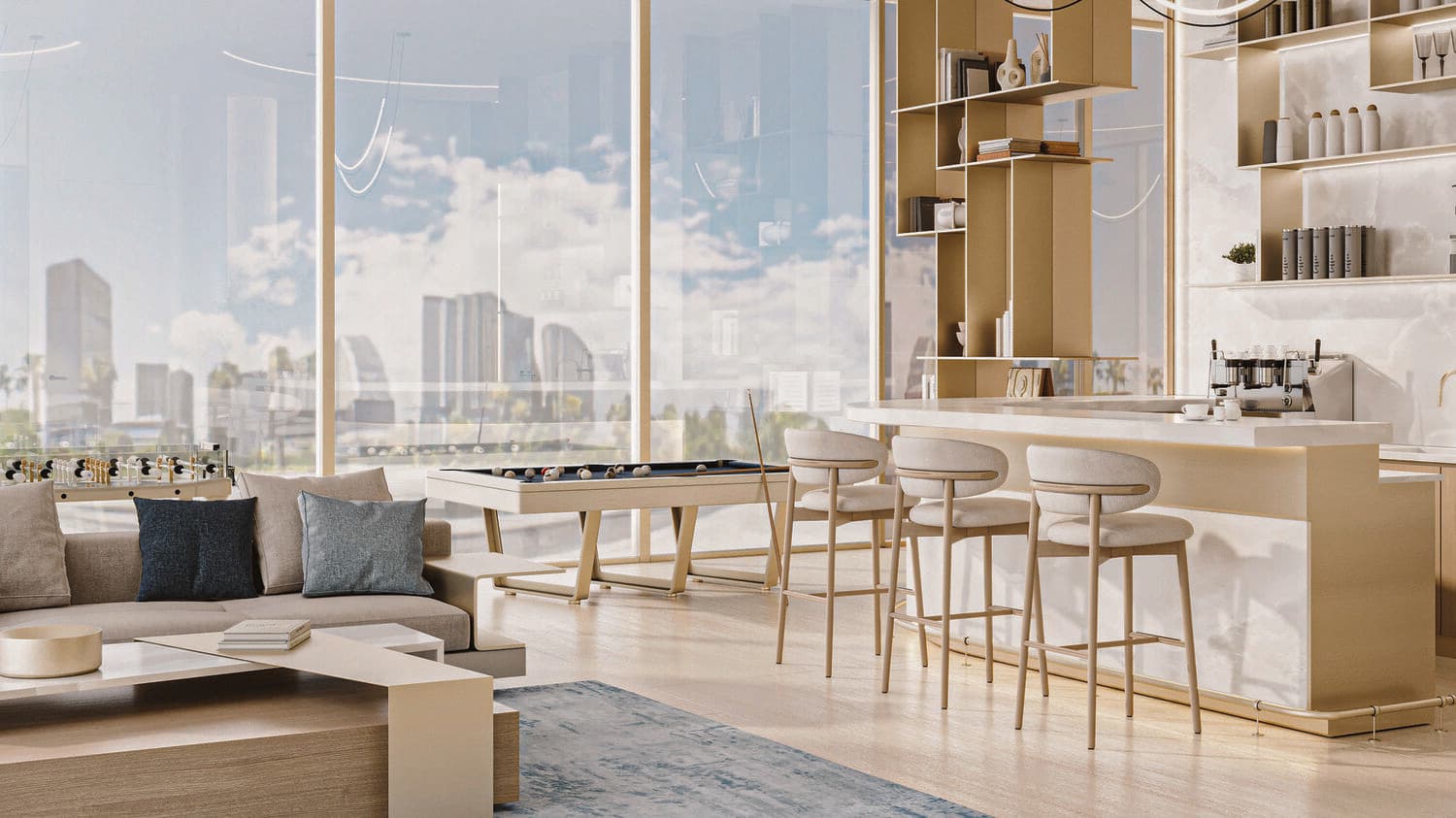 Cove Edition 2 amenity Club Room - Dubailand Residence Complex, Dubai - by Imtiaz Development
