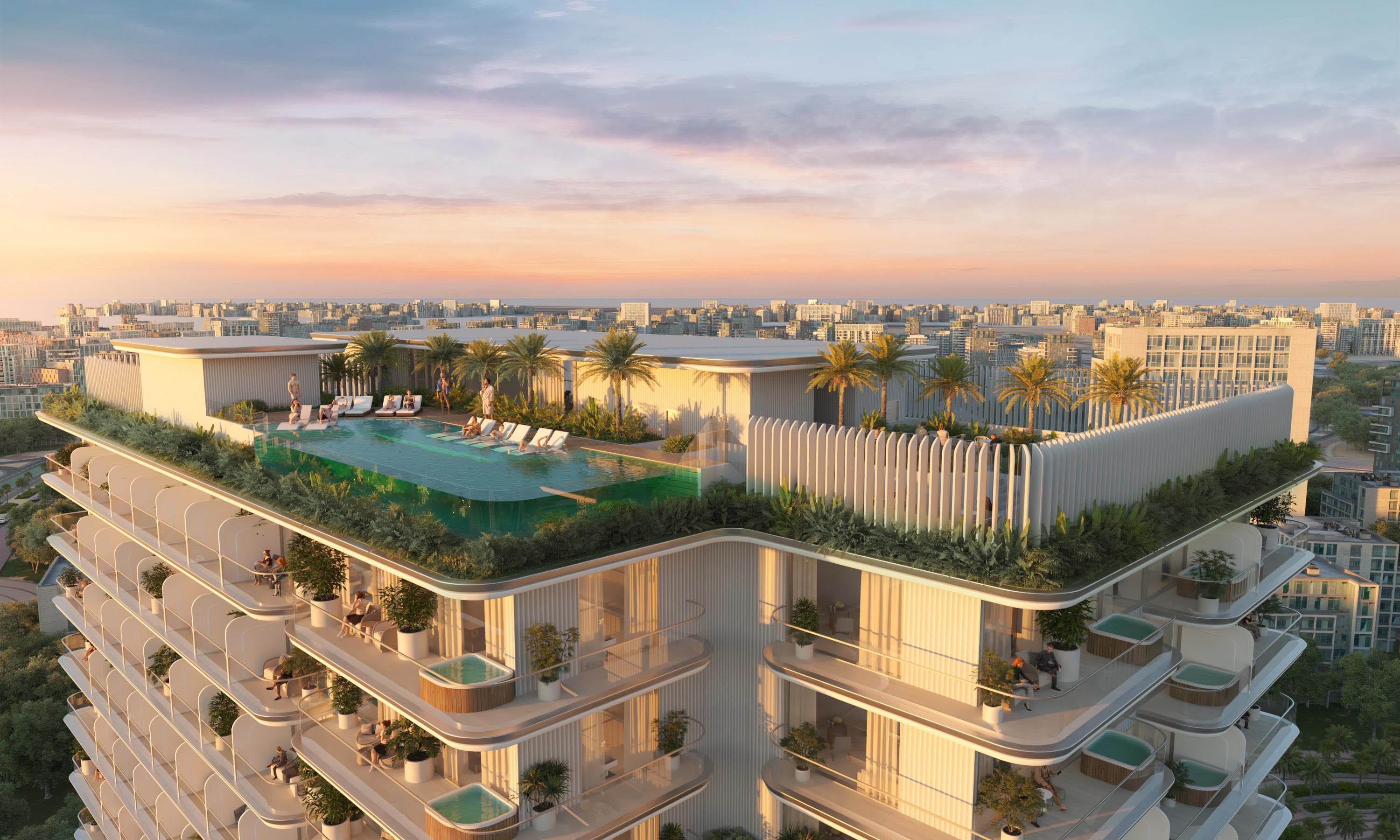 Cove Edition 3 amenity Private Swimming Pools - Dubailand Residence Complex, Dubai - by Imtiaz Development