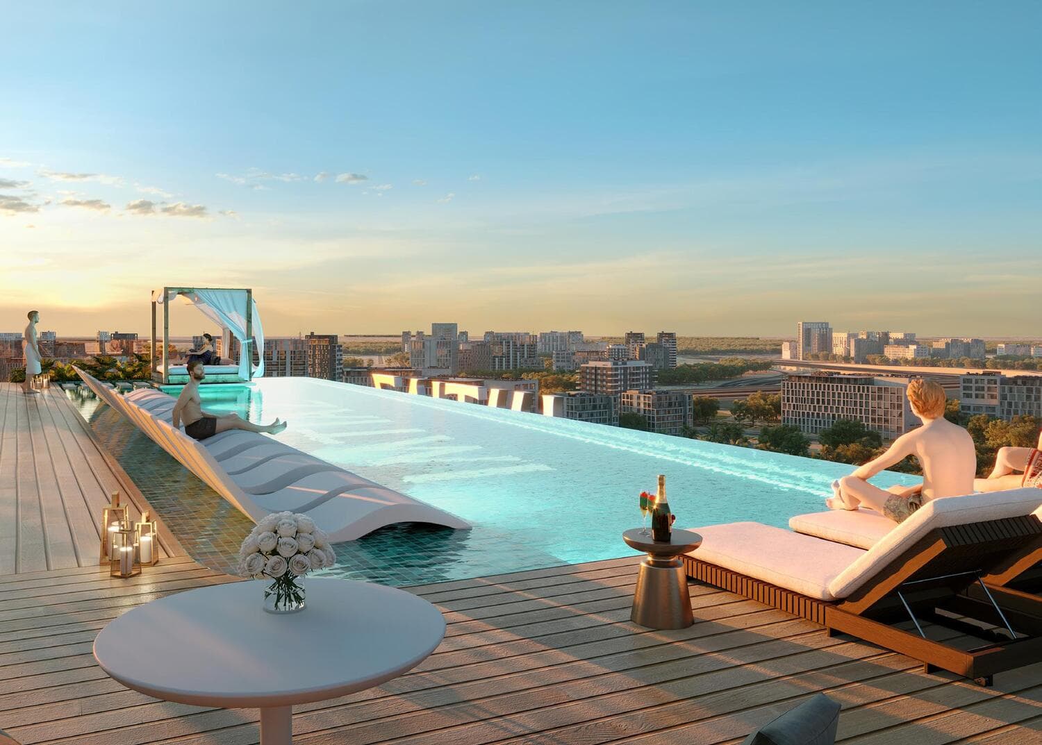 Cove Edition 6 amenity Infinity Pool - Dubailand Residence Complex, Dubai - by Imtiaz Development