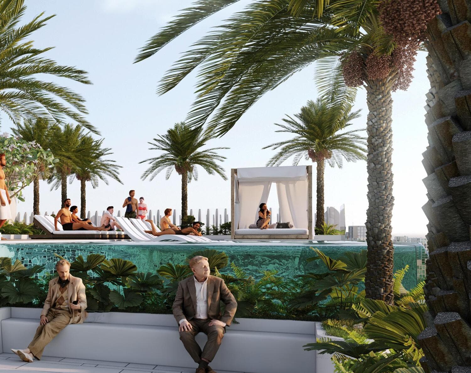 Cove Edition 6 amenity Seating Zone in Dubailand Residence Complex, Dubai, by Imtiaz Development