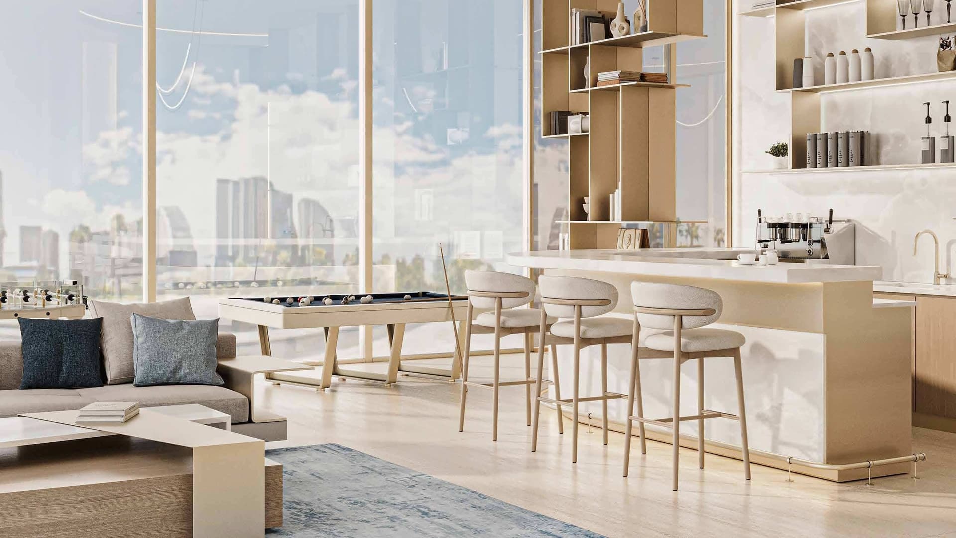 Cove Grand amenity Clubhouse in Dubailand Residence Complex, Dubai, by Imtiaz Development