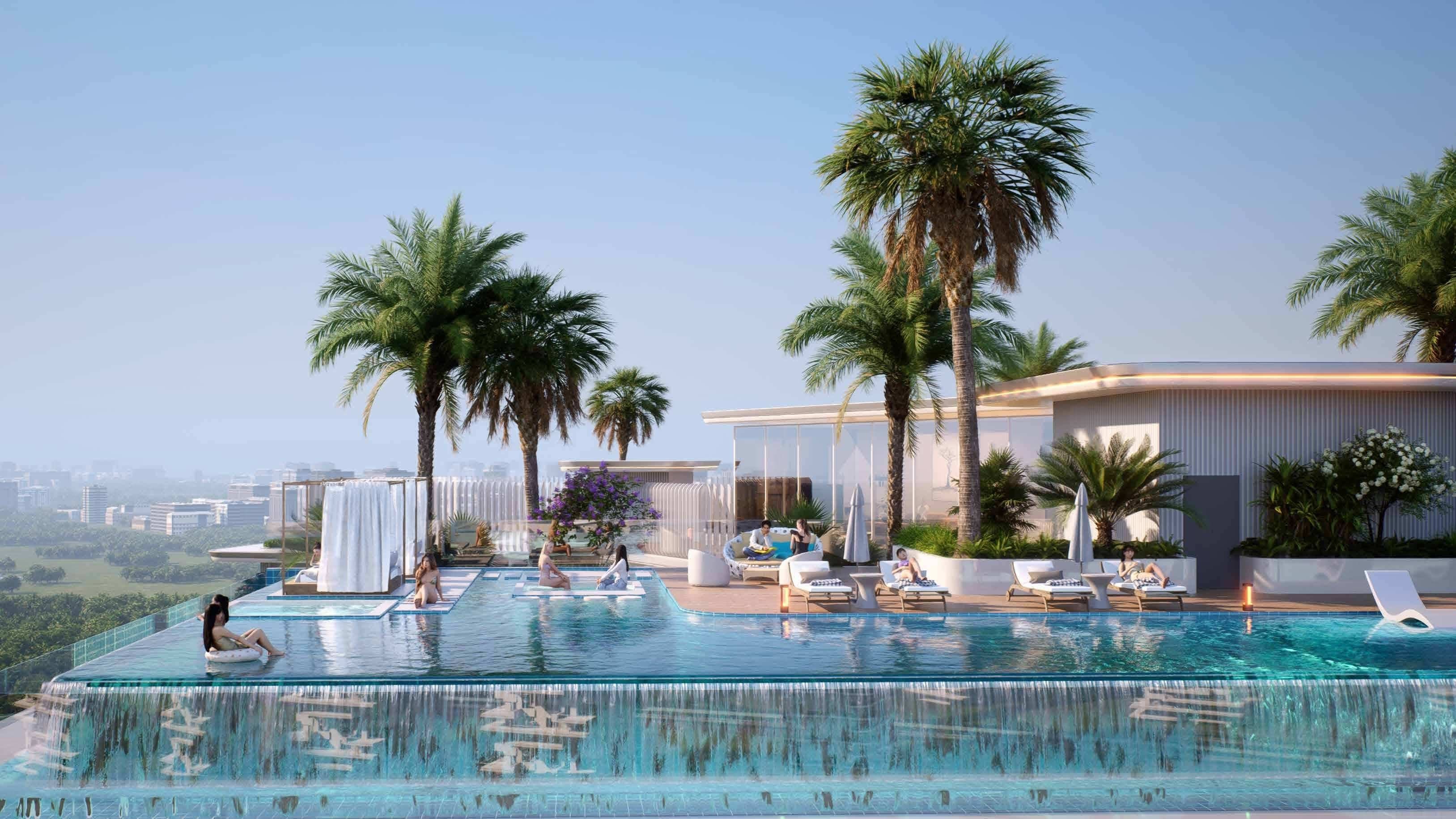Cove Grand amenity Roof Top Infinity Pool - Dubailand Residence Complex, Dubai - by Imtiaz Development