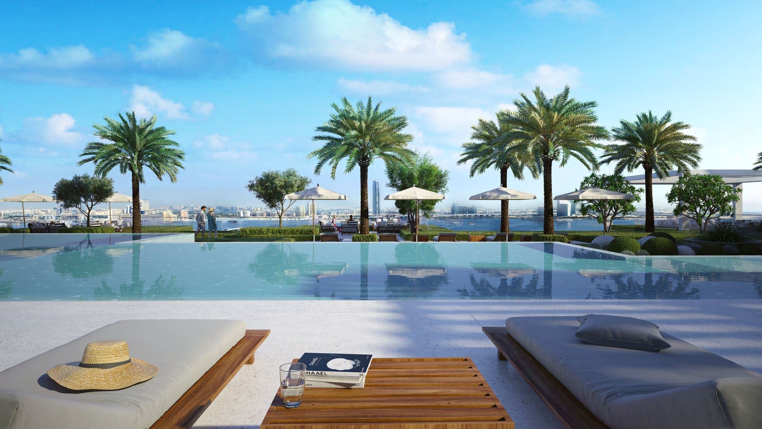 Creek Edge amenity Infinity Edge Swimming Pool - Dubai Creek Harbour, Dubai - by Emaar