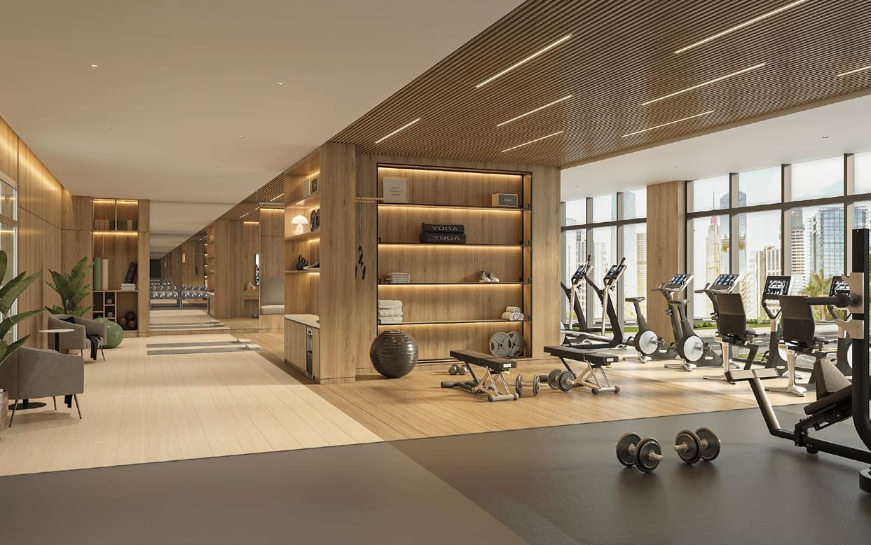 Creek Views 3 amenity Fully-Equipped Gym - Al Jaddaf, Dubai - by Azizi