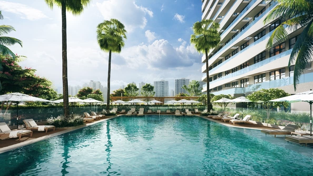 Creek Views 3 amenity Swimming Pools - Al Jaddaf, Dubai - by Azizi