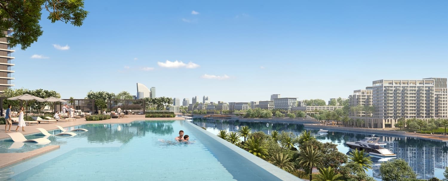 Creek Waters 2 amenity Infinity Pool & Sun Deck - Dubai Creek Harbour, Dubai - by Emaar
