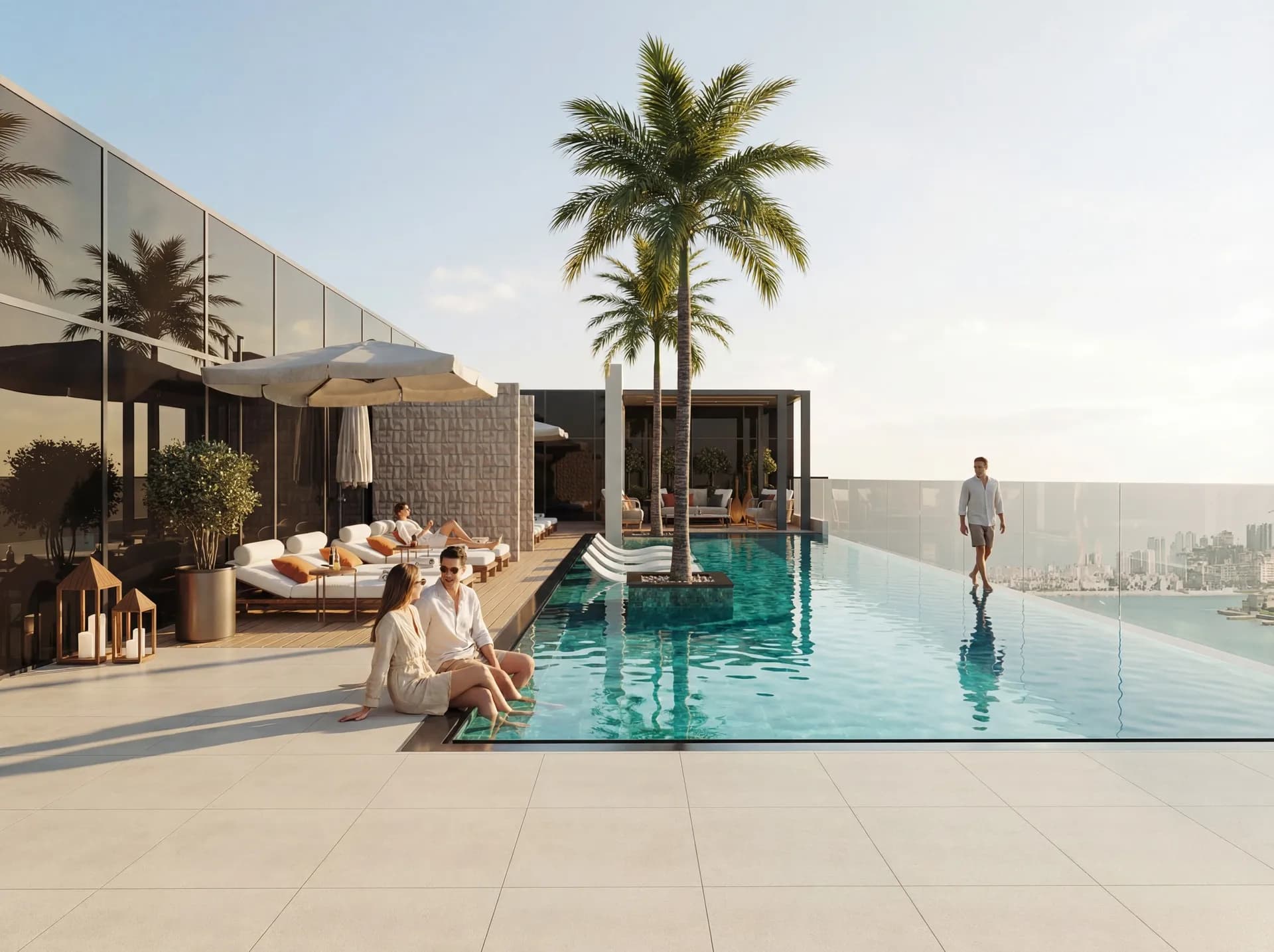 Cresswell Plaza amenity Rooftop Infinity Pool - Dubai South, Dubai - by Merath Development