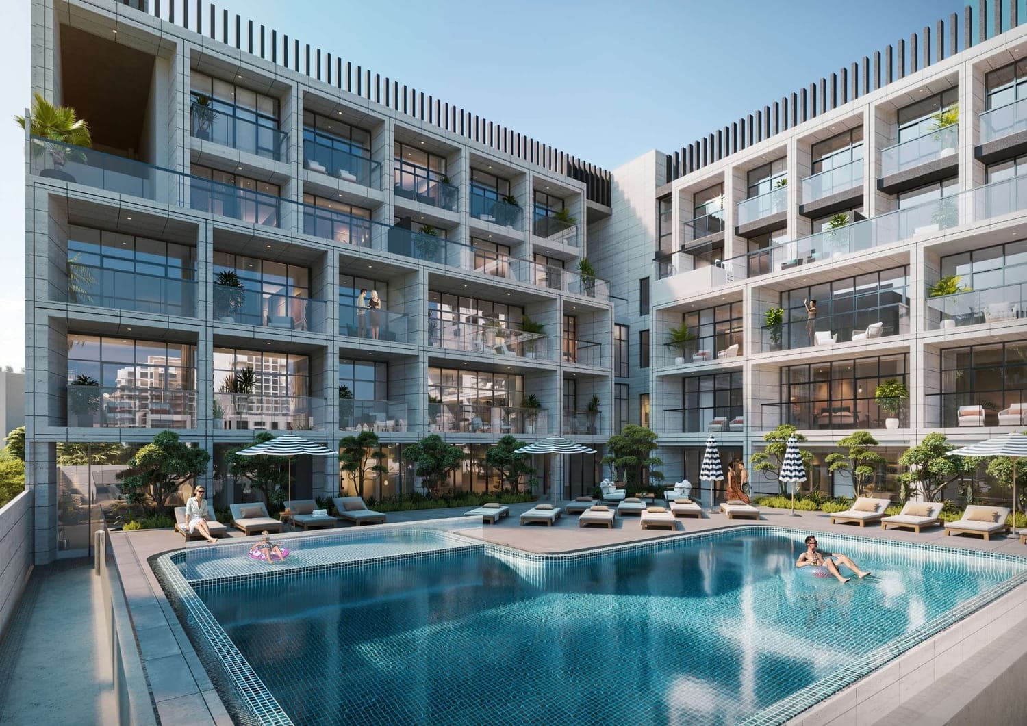 Cubix Residences amenity Swimming Pool - JVC (Jumeirah Village Circle), Dubai - by Qube Development