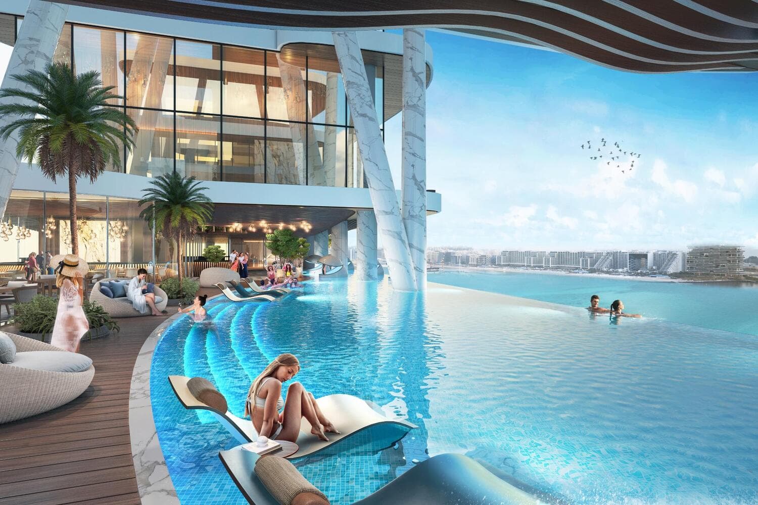 Damac Bay 2 amenity Infinity Pool in Dubai Harbour, Dubai