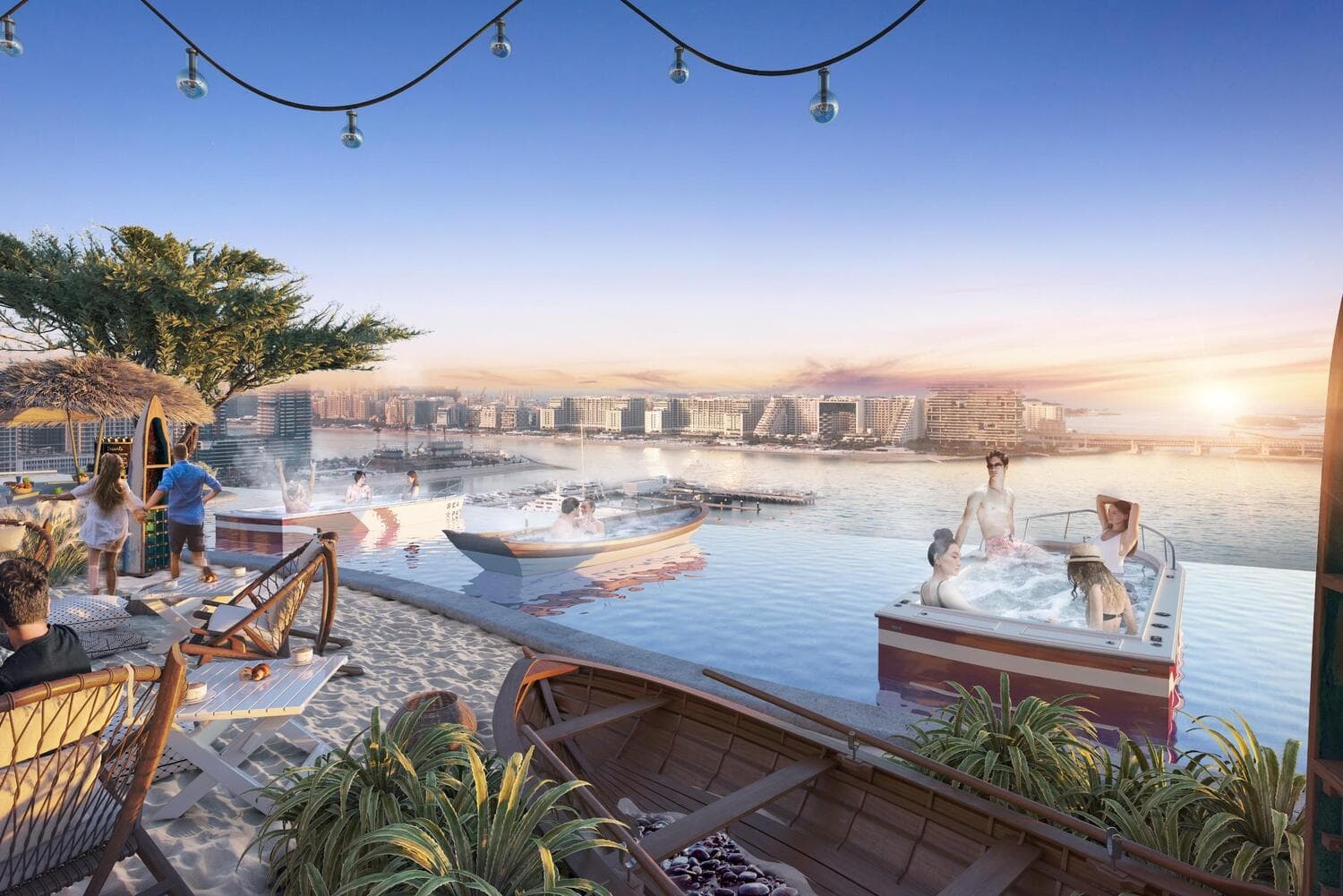 Damac Bay 2 amenity Hot Boat Tubs in Dubai Harbour, Dubai