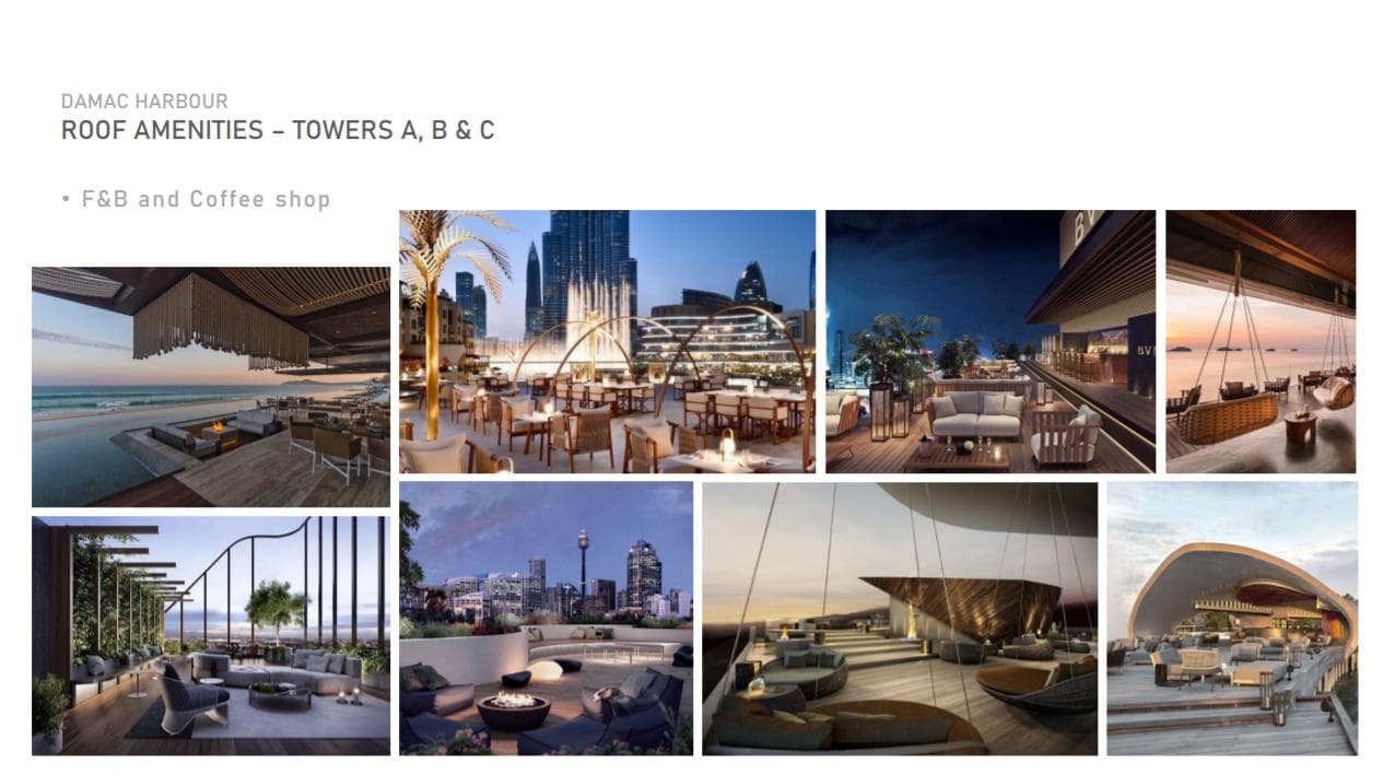 Damac Bay amenity F&B And Coffee Shops - Dubai Harbour, Dubai - by DAMAC