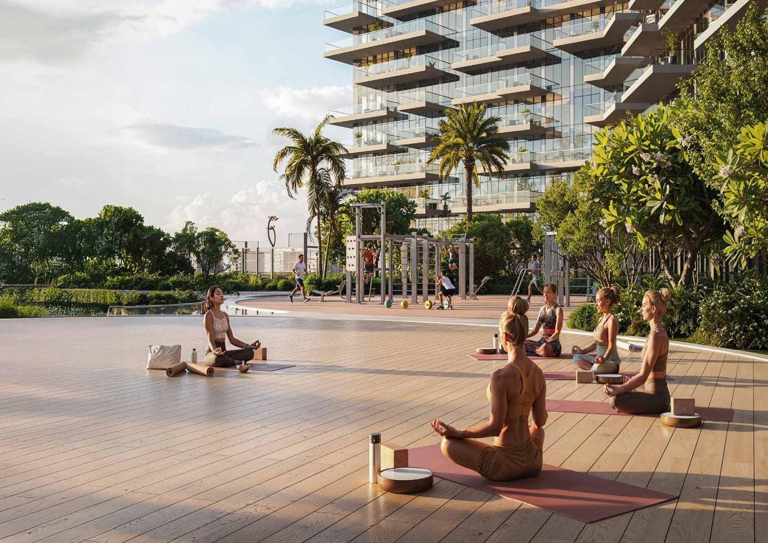 Damac District amenity Garden Yoga - Damac Hills, Dubai - by DAMAC