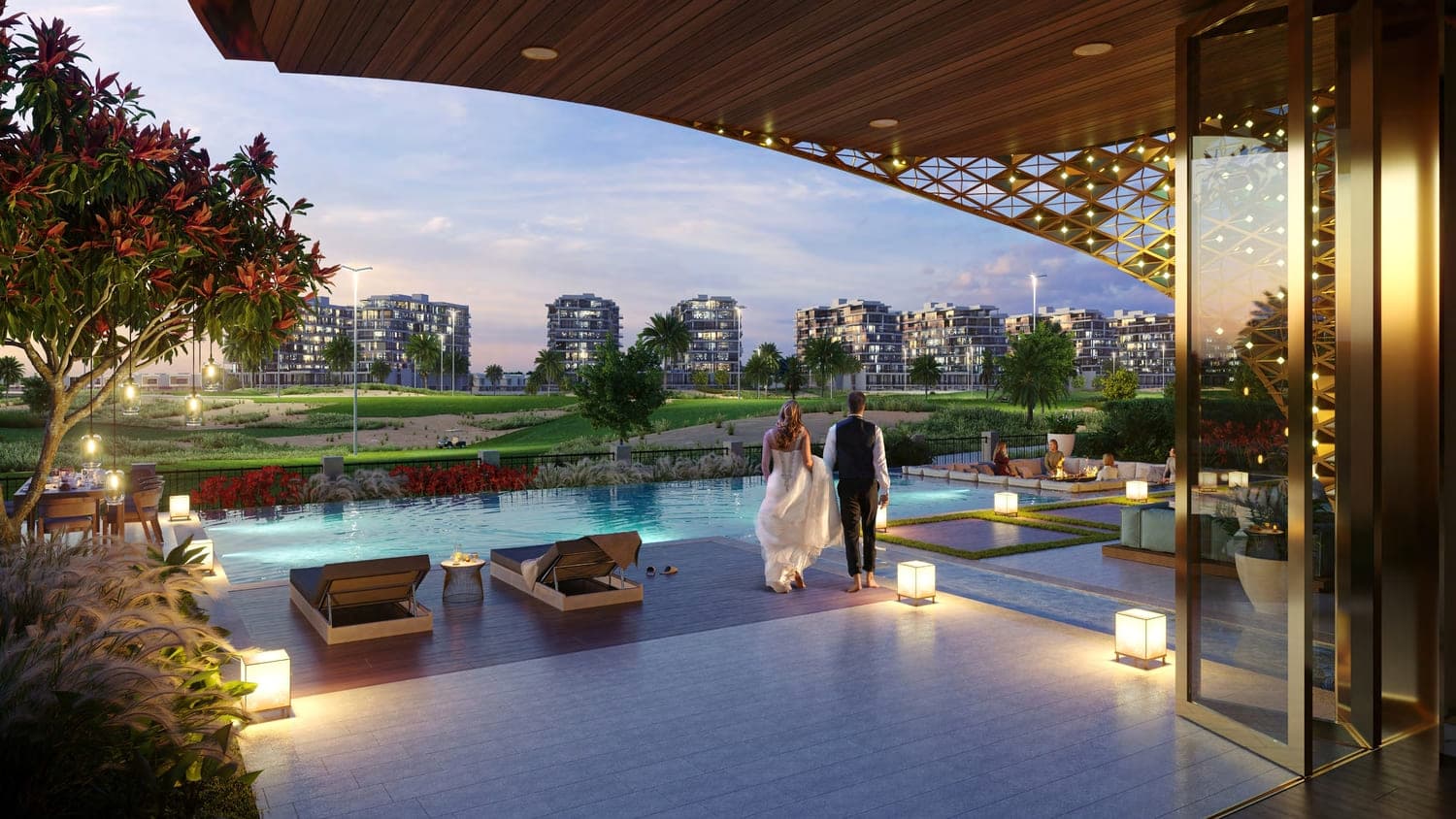 Damac Hills - Gems Estates amenity Elevated Swimming Pool in Damac Hills, Dubai