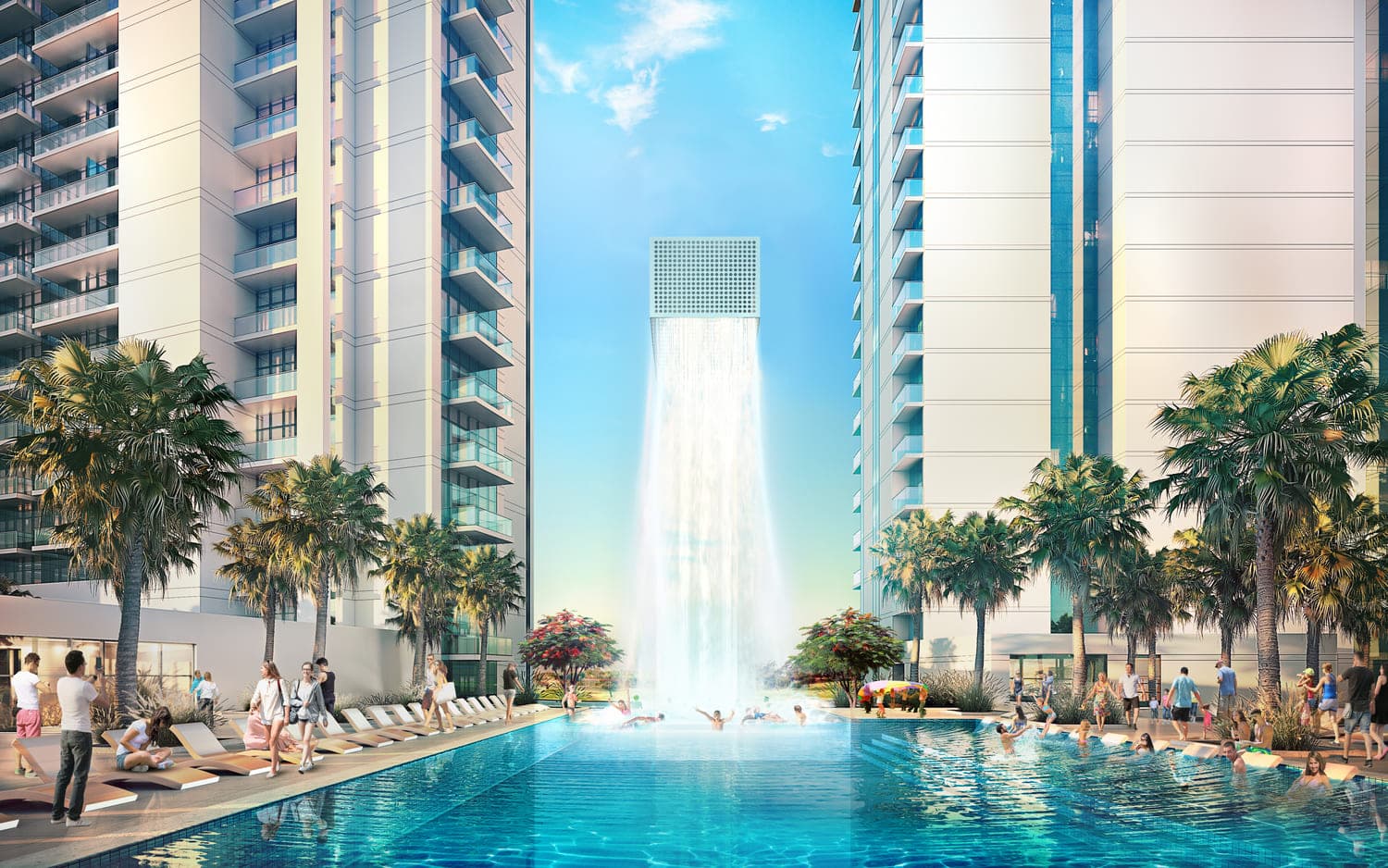 Damac Hills - Golf Gate amenity Two Temperature Controlled Swimming Pools - Damac Hills, Dubai - by DAMAC