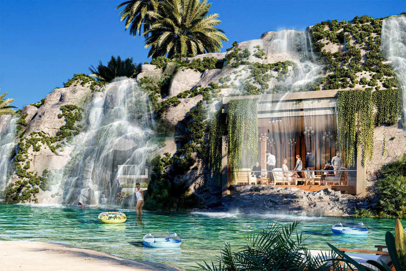 Damac Lagoons Monte Carlo amenity Waterfalls - The Oasis, Dubai - by DAMAC
