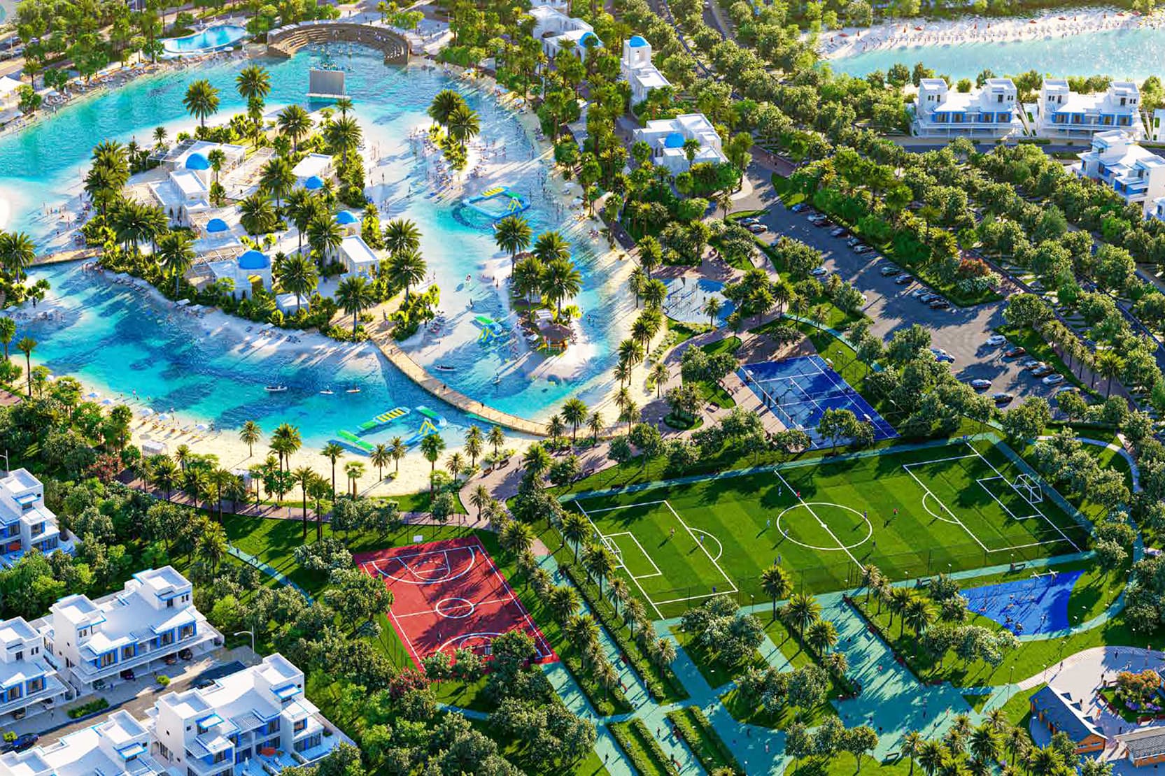 Damac Lagoons Monte Carlo amenity Sports Courts - The Oasis, Dubai - by DAMAC
