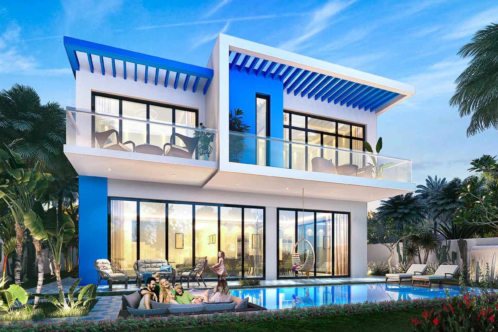 Damac Lagoons Monte Carlo exterior view - The Oasis, Dubai - by DAMAC