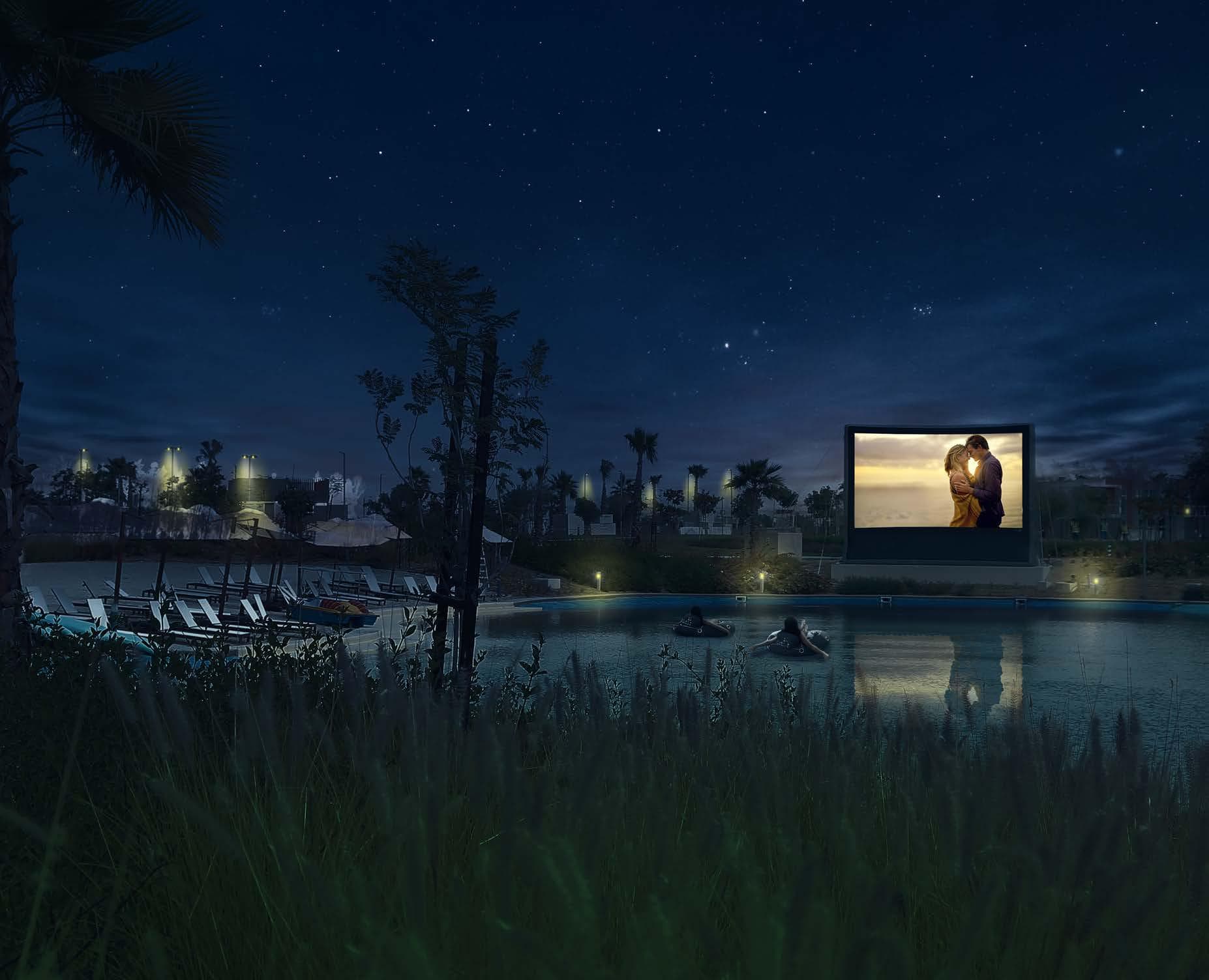 Damac Violet amenity Outdoor Cinema - Damac Hills 2, Dubai - by DAMAC