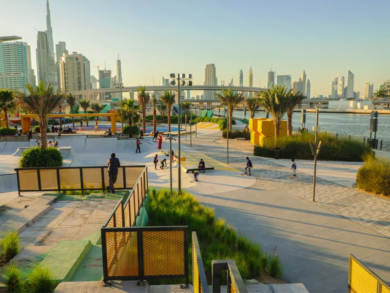 DaVinci amenity Landscaped Plaza in Business Bay, Dubai, by Dar Global
