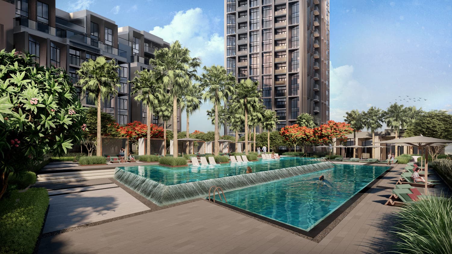 Design Quarter amenity Swimming Pool in Dubai Design District, Dubai, by Meraas