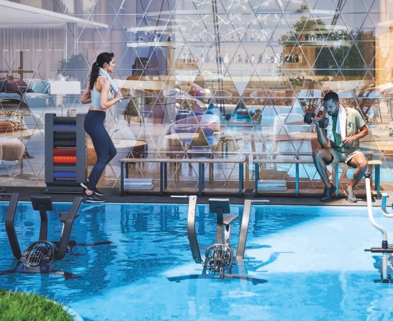 Diamondz amenity Aquatic Gym - JLT (Jumeirah Lake Towers), Dubai - by Danube