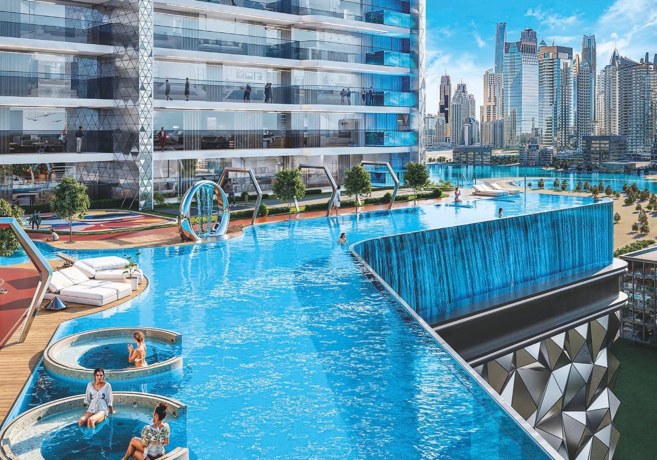 Diamondz amenity Infinity Pool - JLT (Jumeirah Lake Towers), Dubai - by Danube