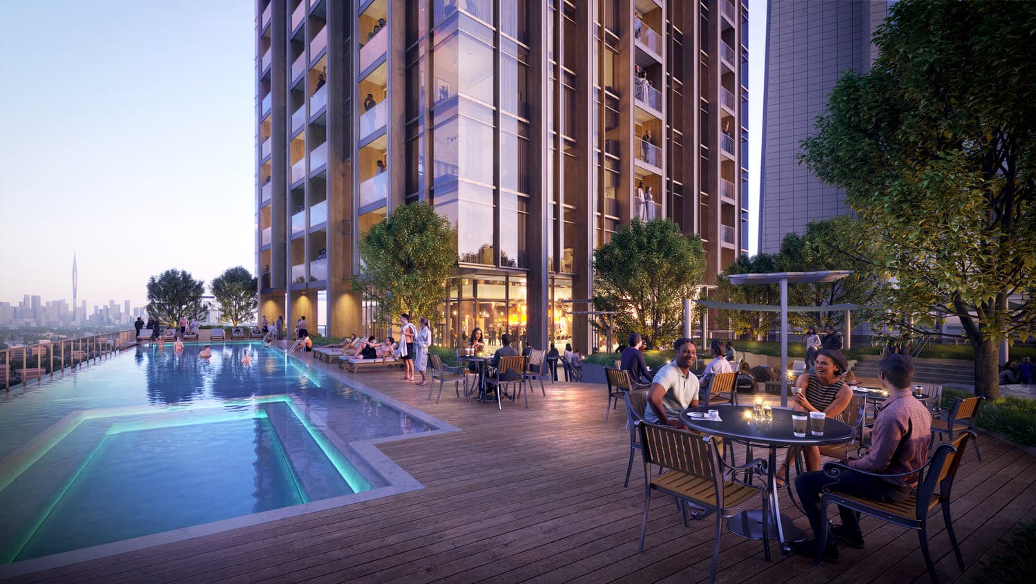 DIFC Living amenity Temperature-Controlled Infinity Pool - Zabeel 1&2, Dubai - by Dubai International Financial Centre (DIFC)