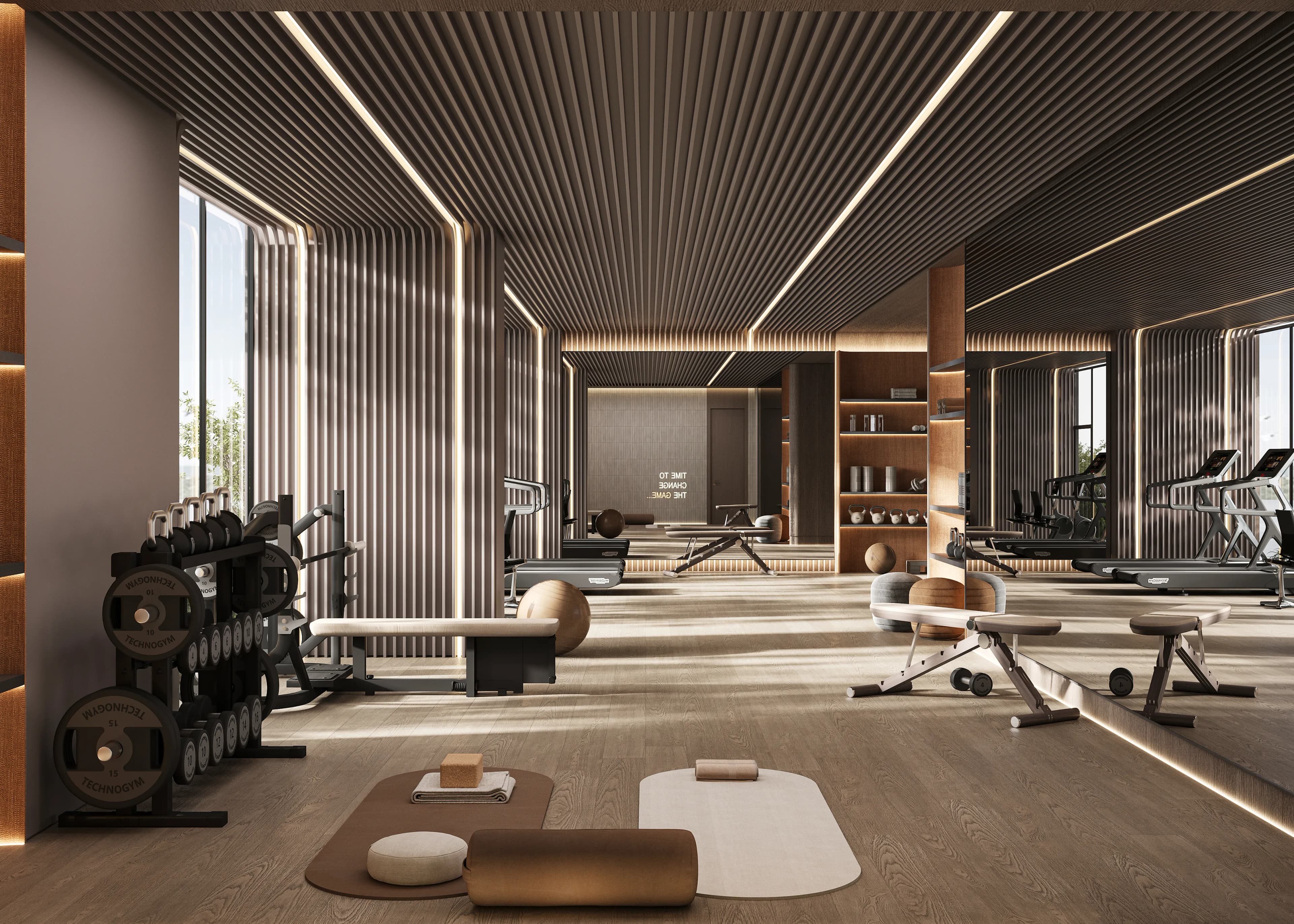 Divine Al Barari amenity Mixed-use Gym - Majan, Dubai - by Takmeel Real Estate Development