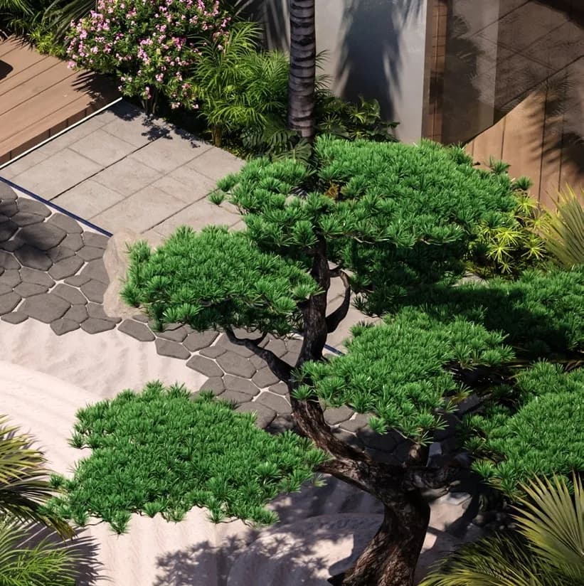 Divine Al Barari amenity Zen Garden - Majan, Dubai - by Takmeel Real Estate Development
